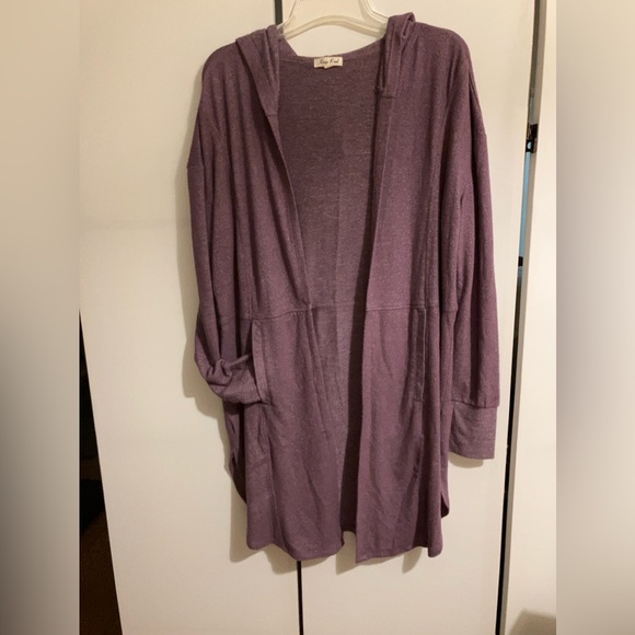 Kings Road hooded open front cardigan - Picture 4 of 6